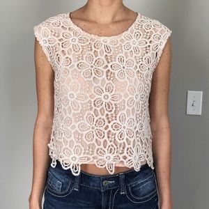 Floral Lace Crop Top